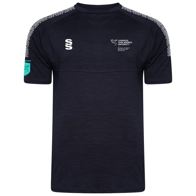 LJMU Sport & Exercise Science - Dual Gym T-shirt : Navy Melange