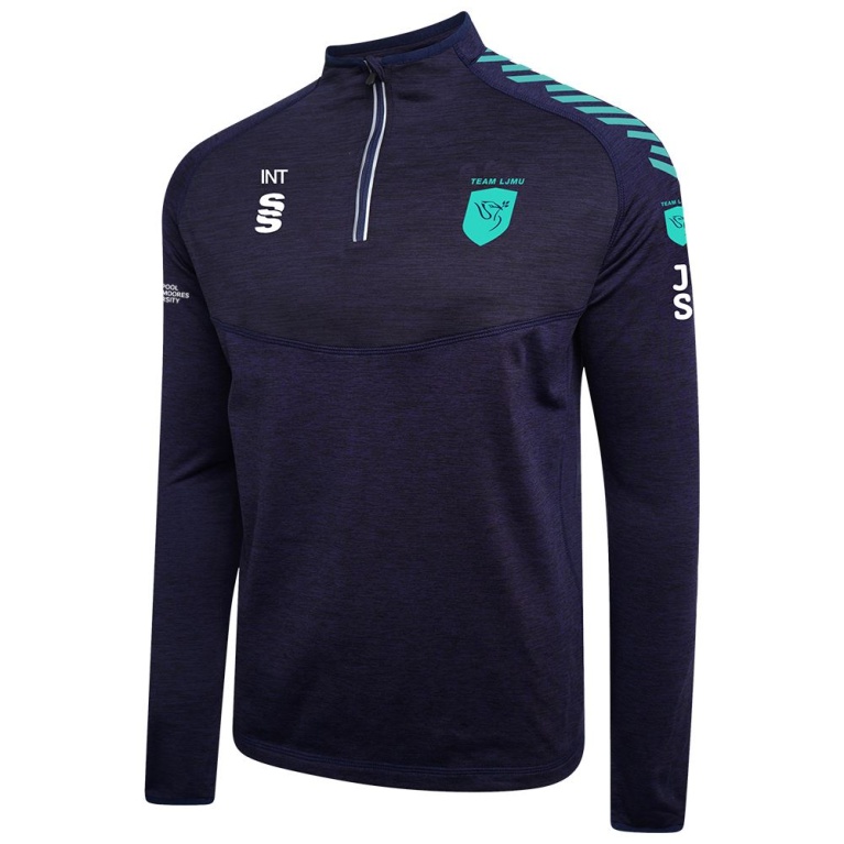 Team LJMU - 1/4 Zip Dual Performance Top : Navy