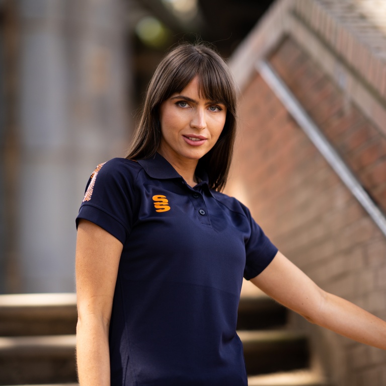 LJMU Sport & Exercise Science - Women's Dual Solid Colour Polo : Navy