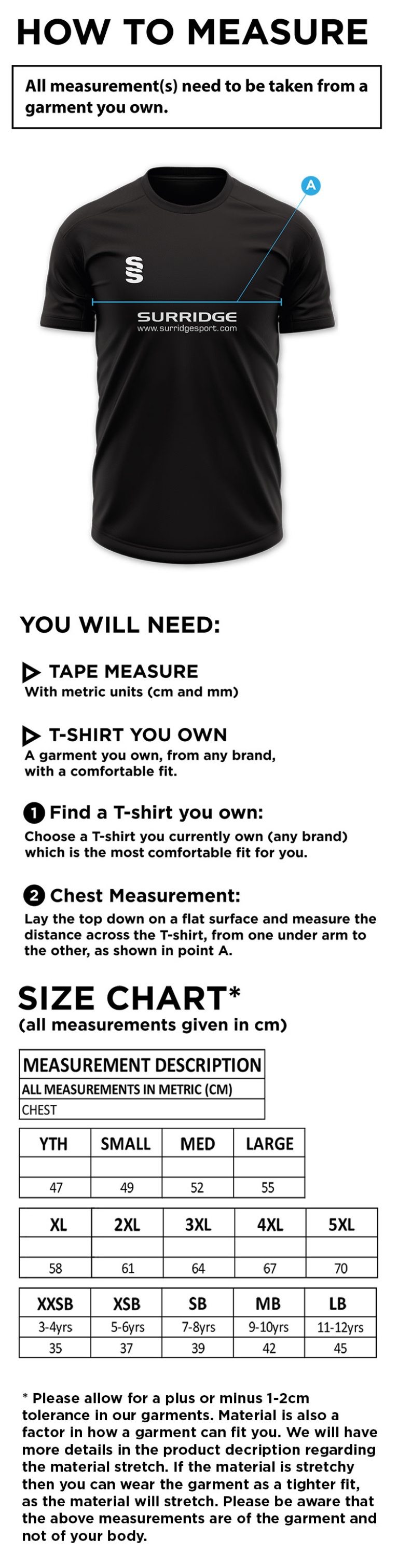 Team LJMU - Dual Gym T-shirt : Navy Melange - Size Guide