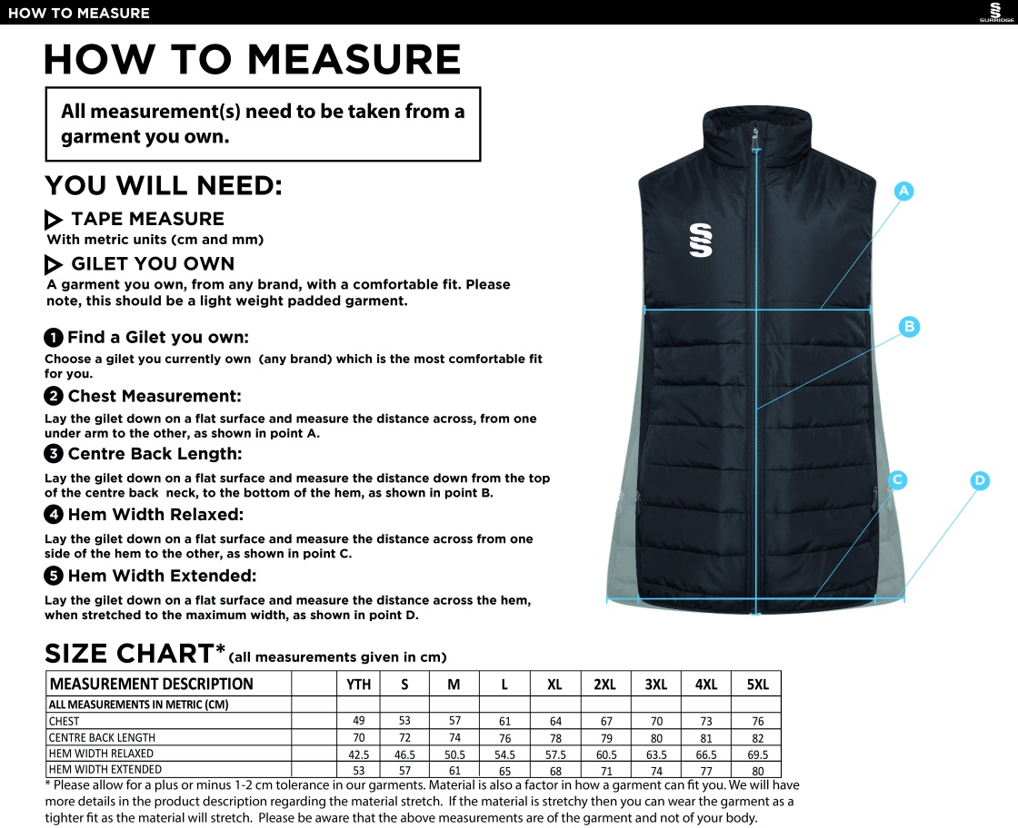 Team LJMU - ACTIVE HYBRID JACKET - Size Guide