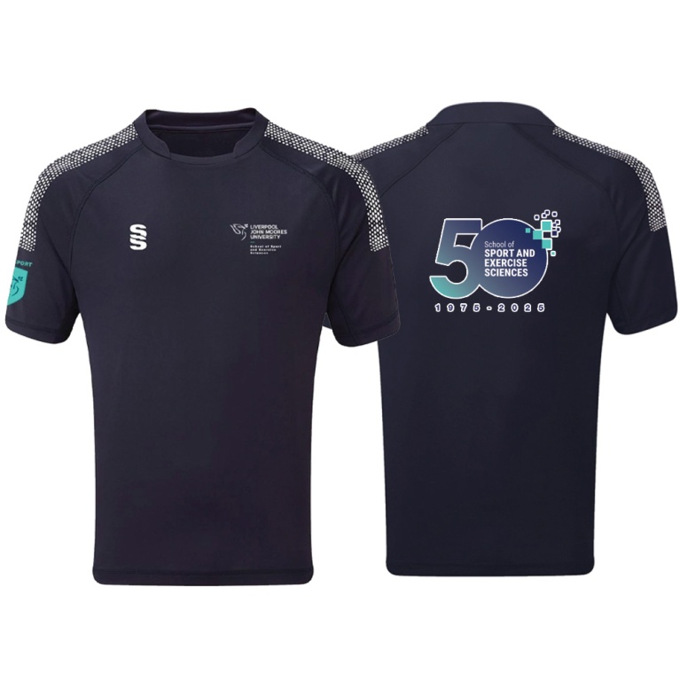 LJMU Sport & Exercise Science - Dual Games Shirt - 50 Years - Men's/Unisex Fit